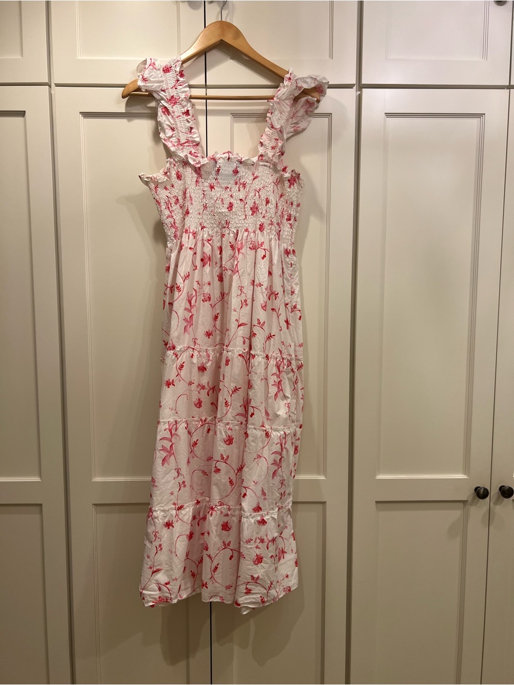 Hill House Nap Dress White & Pink Floral Print